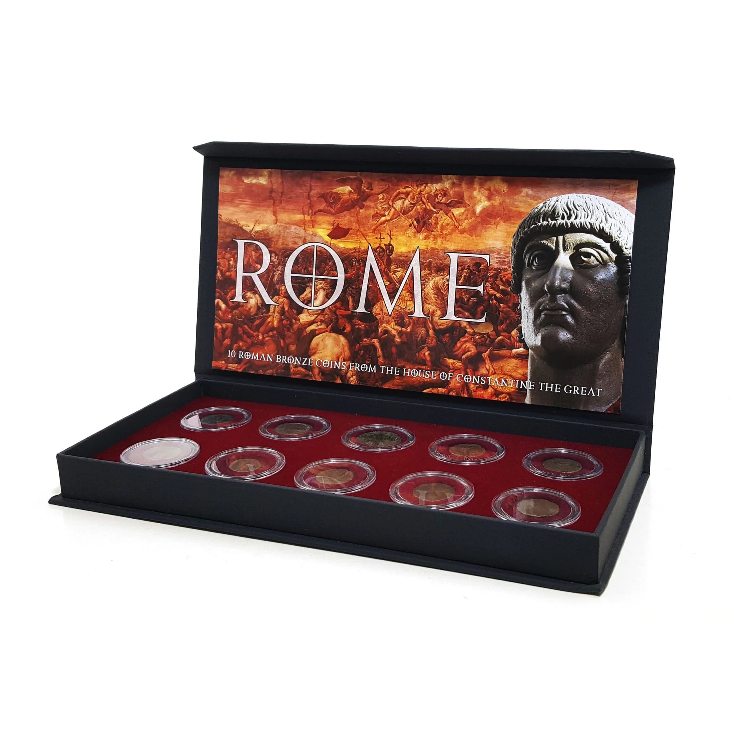 House of Constantine: A Collection of 10 Roman Bronze Coins - Image 3