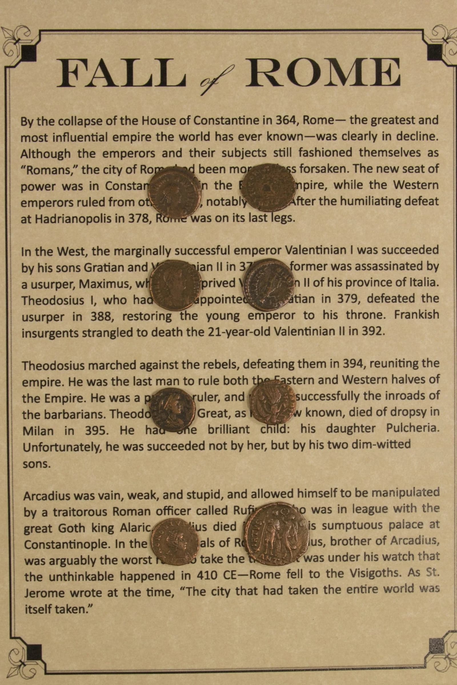 Fall of Rome: Four "AE4" Coins of the Late Roman Empire (Album) - Image 5