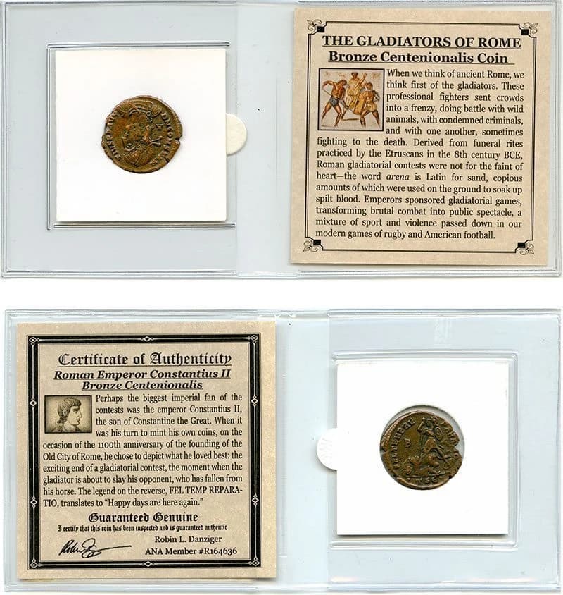 Roman Centenionalis Constantius II Gladiator (Mini Album)(C) - Image 2