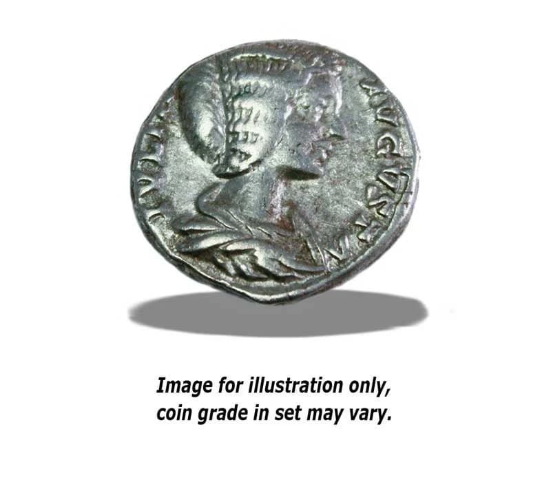 The Most Powerful Woman Who Ever Lived: Box of Silver Roman Denarius of Julia Domna (black box) - Image 3