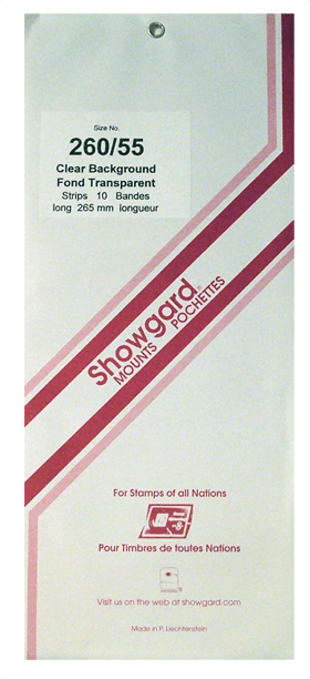 260x55 Showgard Blocks, Strips and Souvenir Sheets (Clear)