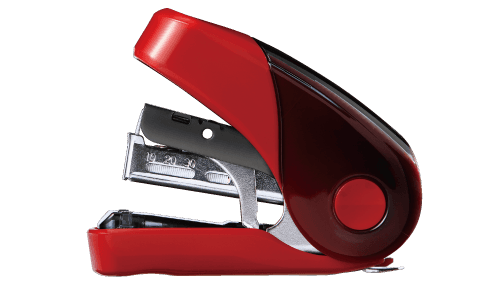 Flat Clinch Stapler - Mini (Red)