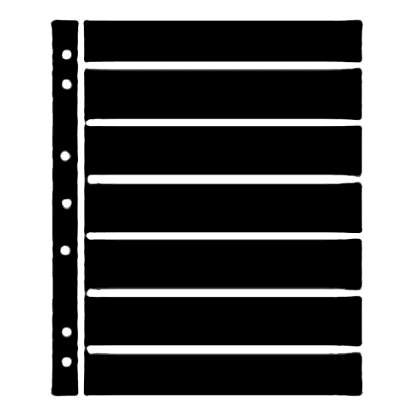 Hagner Stock Sheets 7 Row Black One Sided