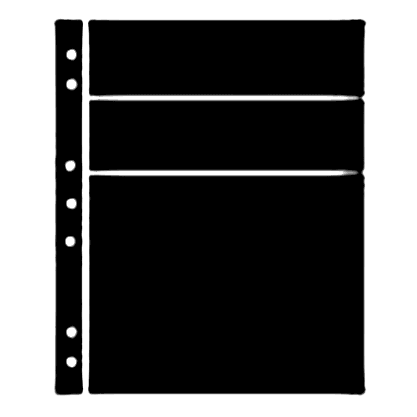 Hagner Stock Sheets 3 DIFF Row Black One Sided
