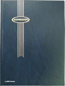 Supersafe Stockbook - 64 Black Pages (Blue Padded Cover)