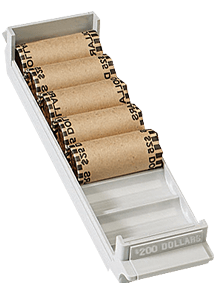 Small Dollar Interlocking Coin Roll Trays