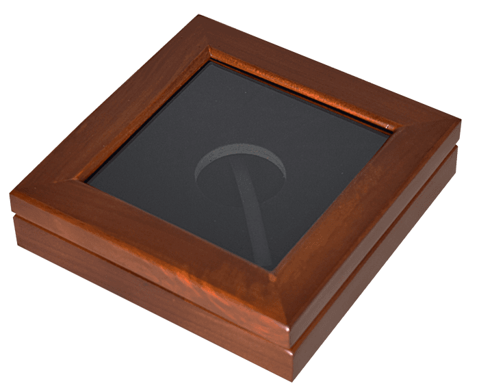 Guardhouse 5x5 Glass-top Wood Display Box - Holds Extra Large Sized Capsule - alternate view 1