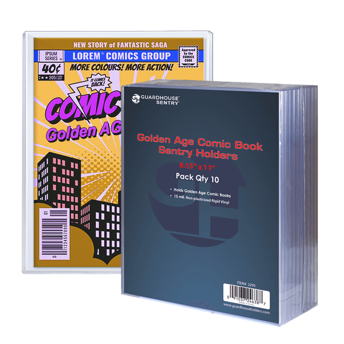 Golden Age Comic Book Sentry Holders 8.15" x 11"
