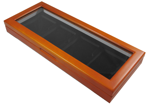 Wood Glass-Top Display Slab Box - 4 Slab Universal