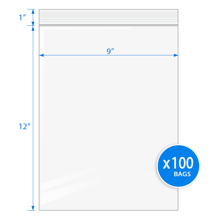 Zip Lock Bag - 9x12" (4mil) - alternate view 1