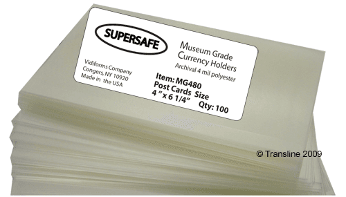 Museum Grade Post Card Holders