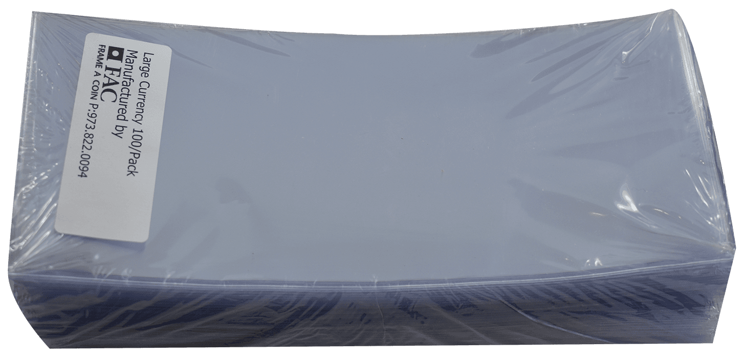 Large Currency Sleeve - 100 pack