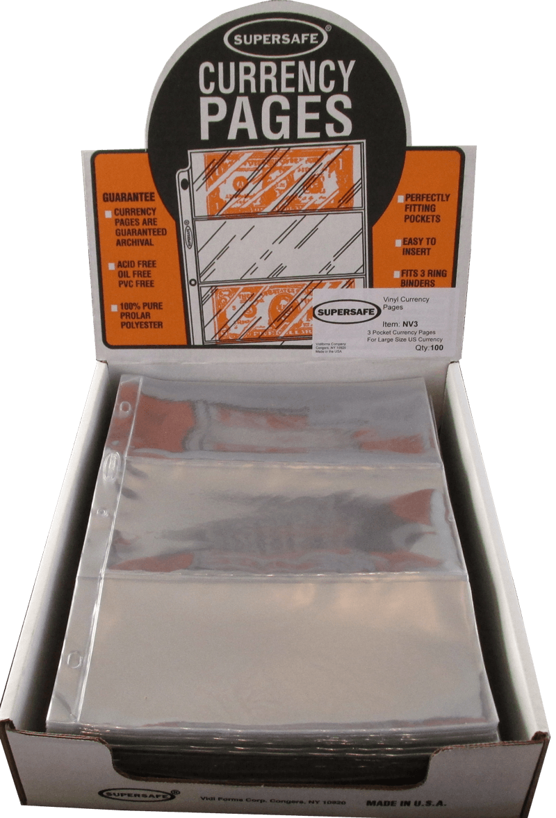 3 Pocket Pages - Large Currency