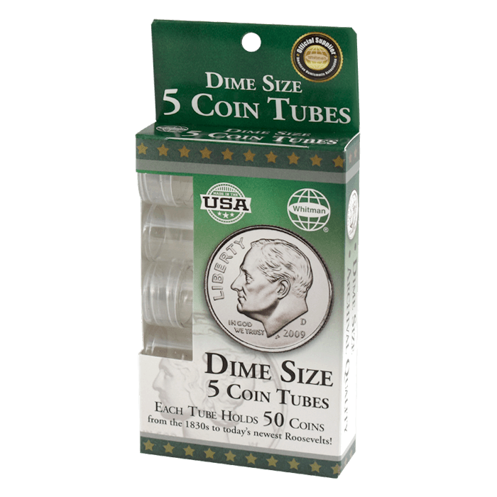 5 Round Coin Tube - Dime