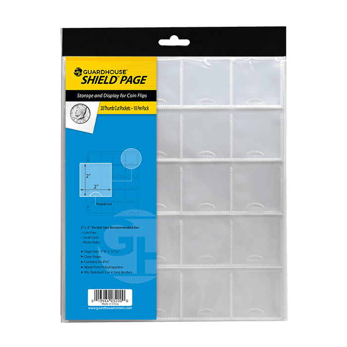 Guardhouse Shield Thumb Cut 20 Pocket (10 pack) Polypropylene Pages