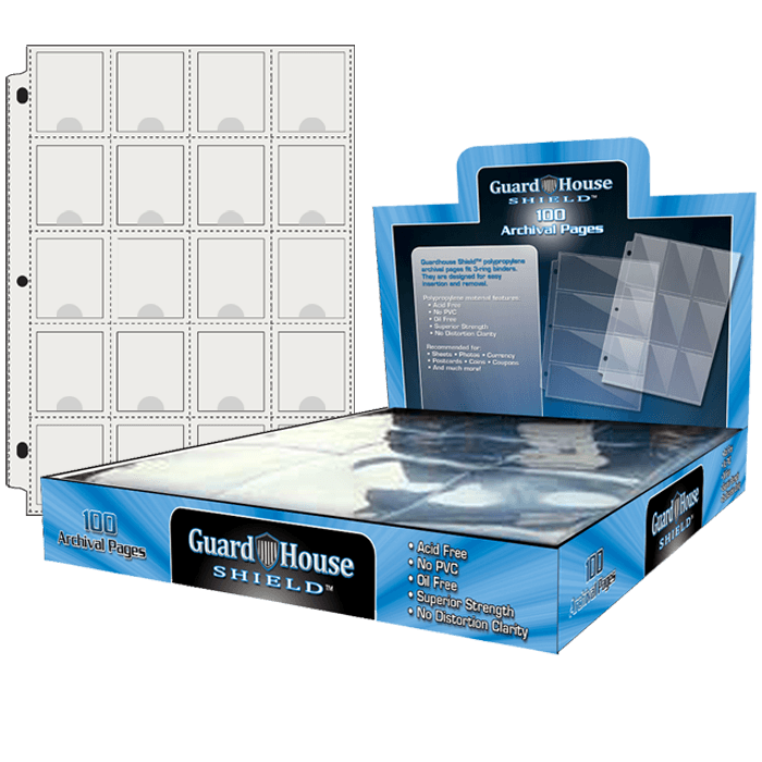 Guardhouse Shield Thumb Cut 20 Pocket (100 pack) Polypropylene Pages