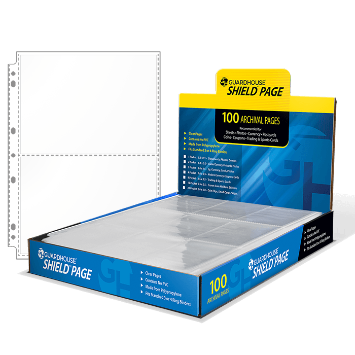 Guardhouse Shield 2 Pocket (100 pack) Polypropylene Pages