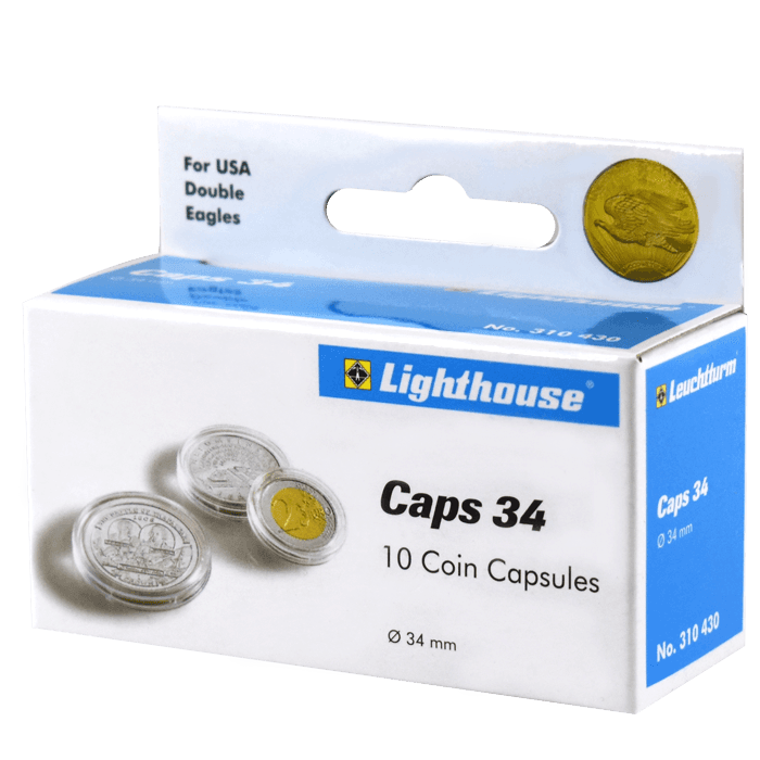 34mm - Coin Capsules (pack of 10)