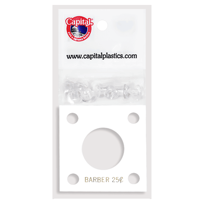Capital Plastics 144 Coin Holder - Barber Quarter