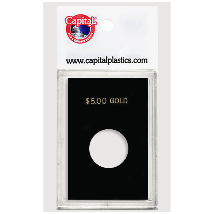 Capital Plastics Caps Coin Holder - $5 Gold (16.5mm)