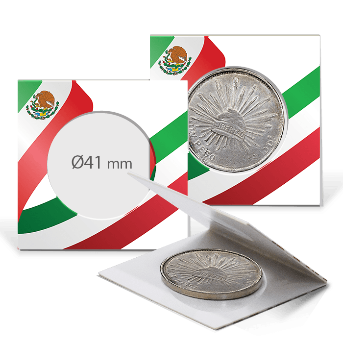 2.5x2.5 Paper Coin Holders for ASE/Large Dollar - Mexican Flag - alternate view 1