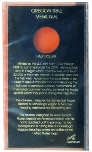 Oregon Trail Memorial Half Dollar Holder