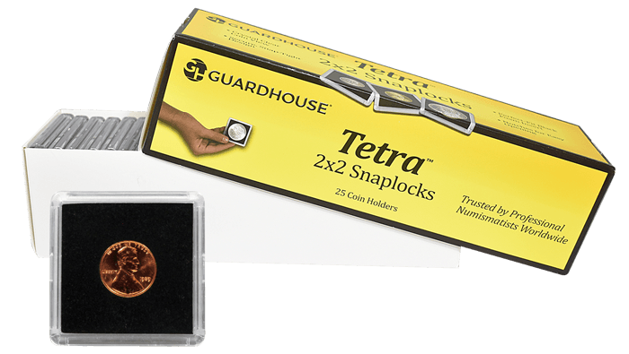 Cent 2x2 Tetra Snaplock Coin Holder - 25 per pack