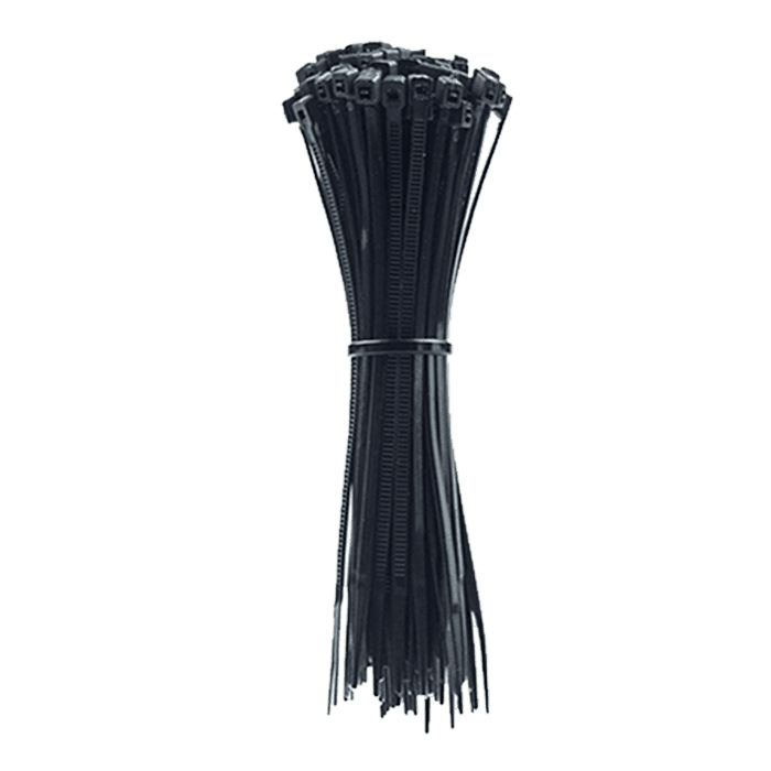 8" Nylon Cable Zip Tie 50lbs - Black