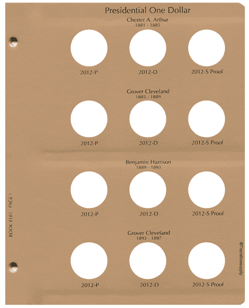 Presidential Coins 2012 - Vol 2, P&D with proof - alternate view 1