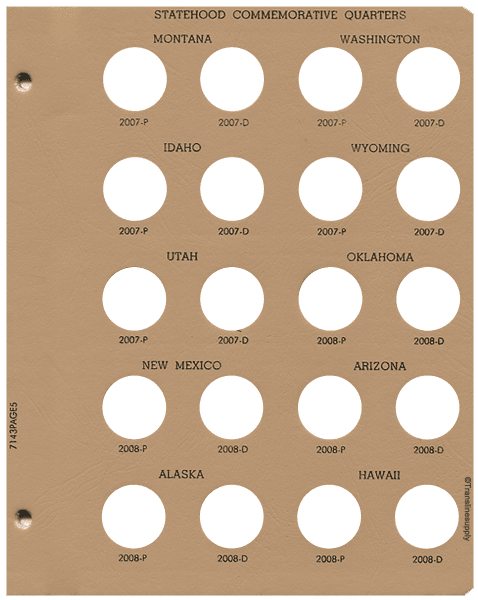 Statehood Quarters 1999-2008. P&D - alternate view 5
