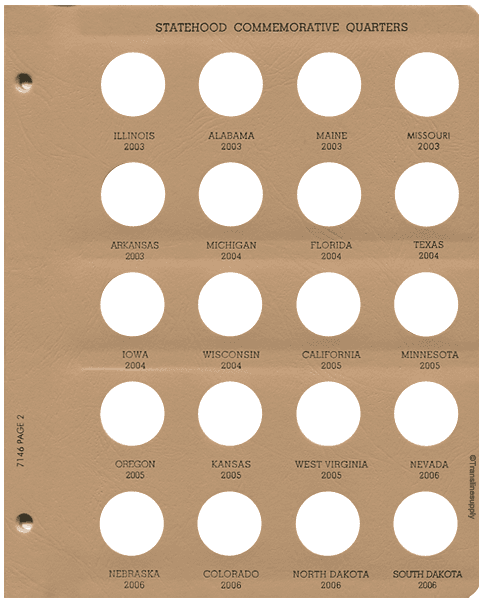Washington Quarters Statehood Comm. 1999-2009 Date Set, 1 MM only - alternate view 2
