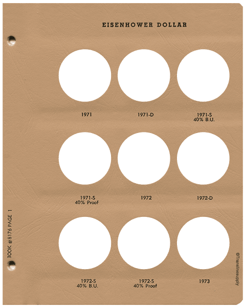 Eisenhower Dollars with proof - alternate view 1