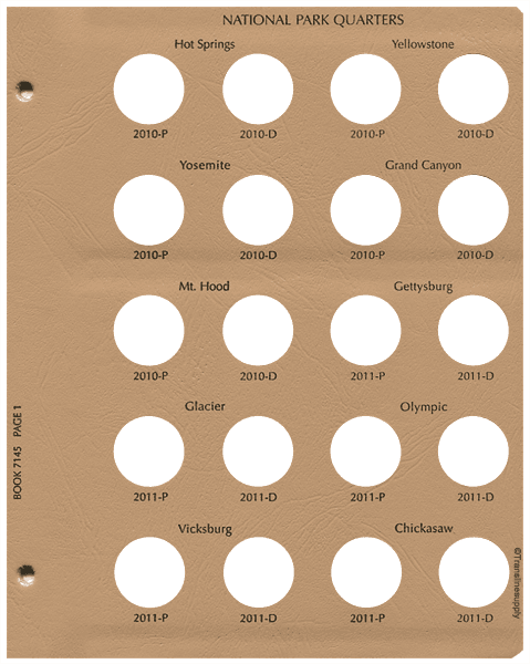 Washington Quarters America's Beautiful N/P 2010-2021. P&D - alternate view 1