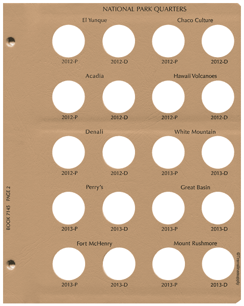 Washington Quarters America's Beautiful N/P 2010-2021. P&D - alternate view 2