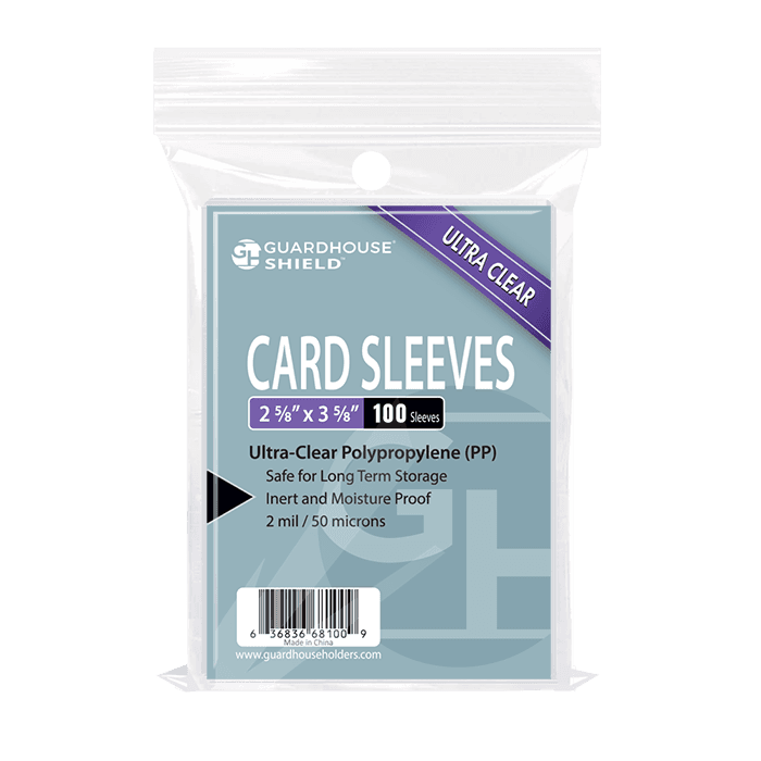 Shield Sleeve for Standard Trading Cards with 1/2" Lip