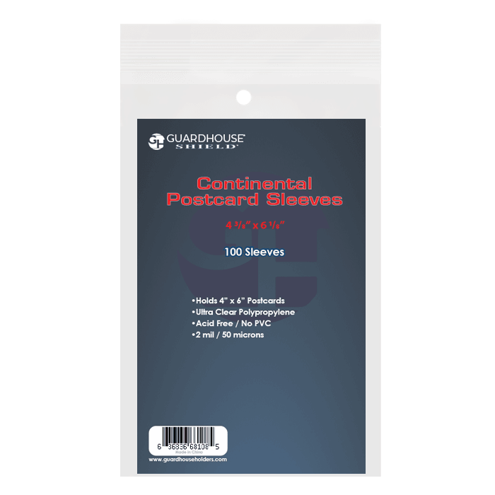 Shield Sleeve for Continental Post Cards