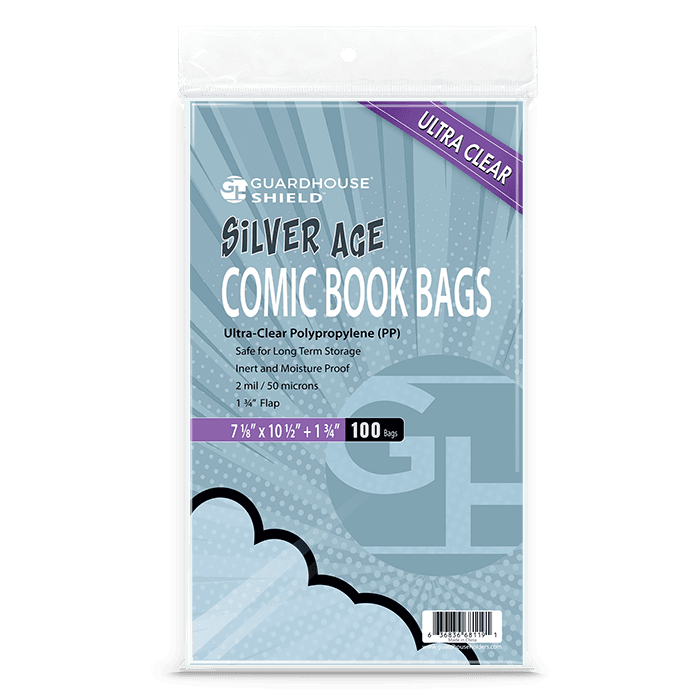 Shield Bag for Silver Comic Books (Standard Size) - 7 1/8 x 10 1/2