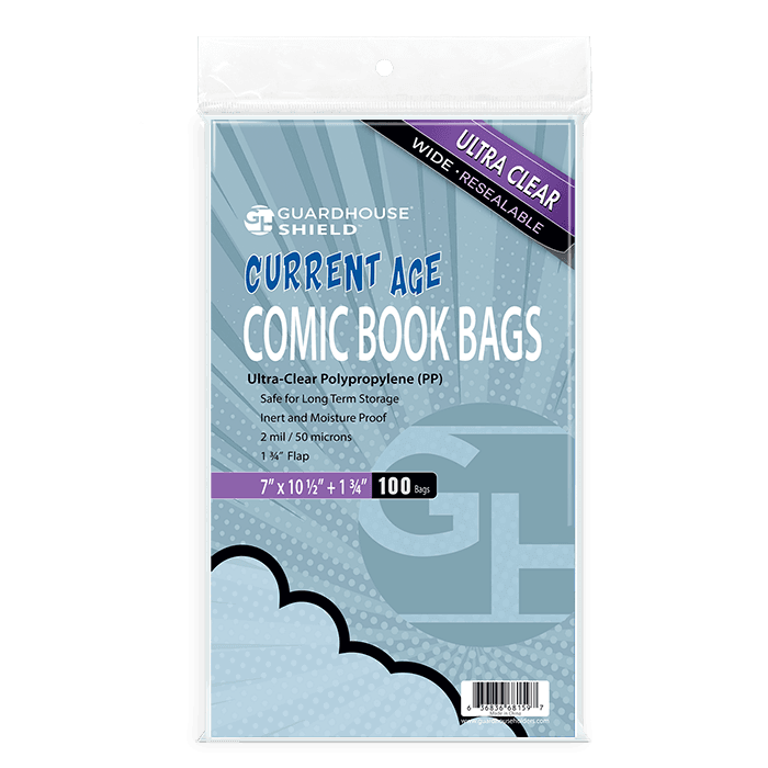 Shield Resealable Bag for Current Comic Books (Wide Size) 7 x 10.5"