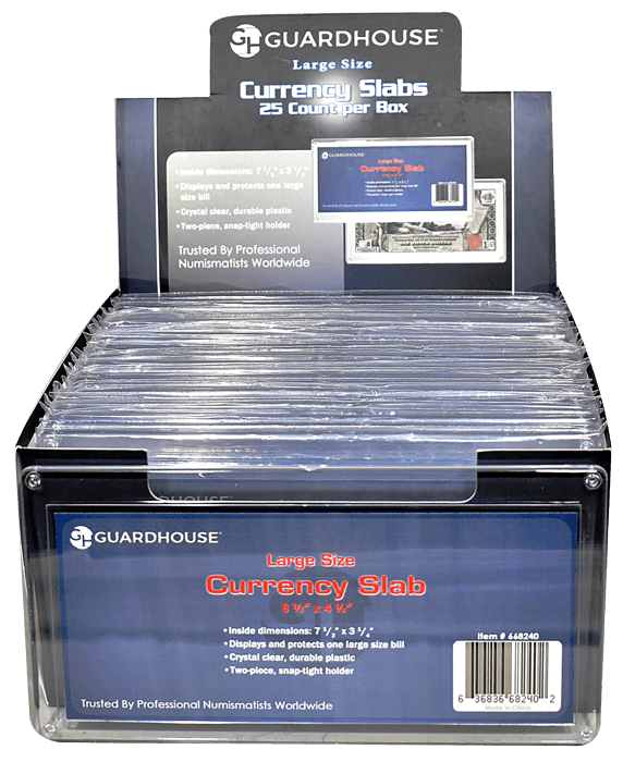 Paper Money Slab for Large-Sized U.S. Currency - Currency Holder - alternate view 1