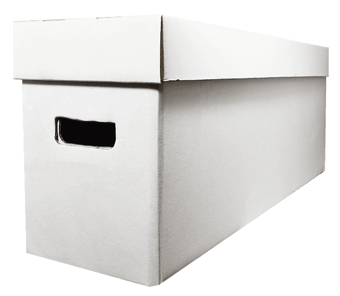 Long Corrugated Comic Book Storage Box and Lid