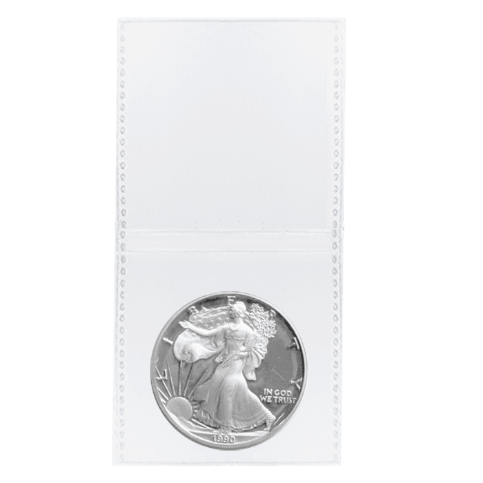 2.5x2.5 Shield Coin Flip - Polypropylene Bulk/1000 Pack - alternate view 2