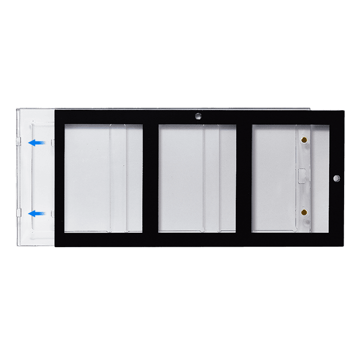 3 Card Magnetic Card Holder - Black Borders - alternate view 1