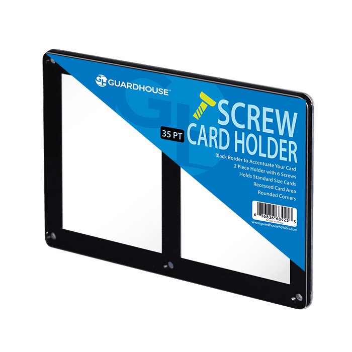 2 Card Screw Card Holder 35pt - Black Border