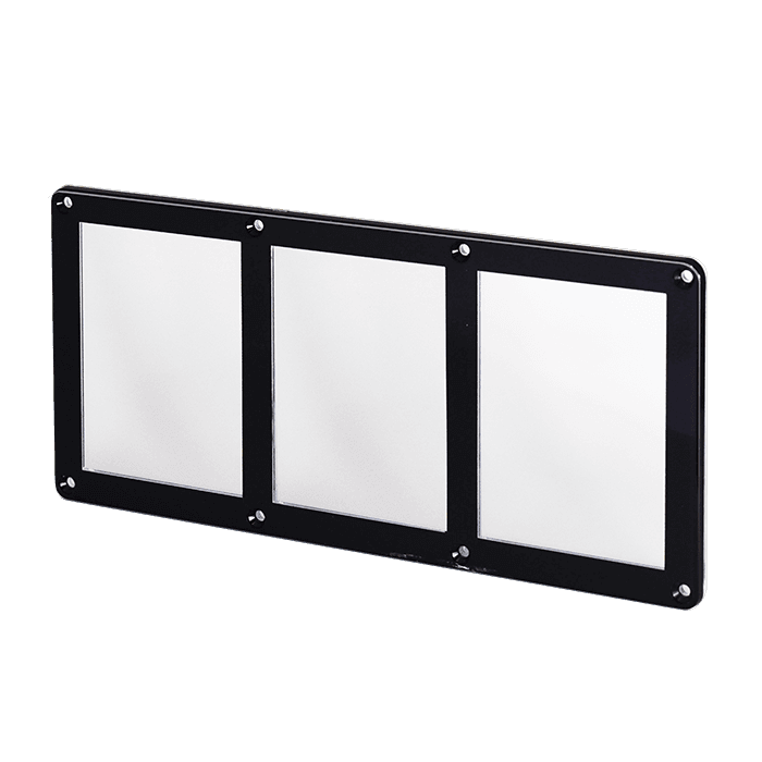 3 Card Screw Card Holder 35pt - Black Border - alternate view 1