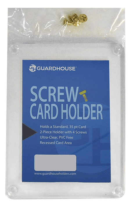 1 Trading Card 4 Screw Card Holder 35pt - Clear