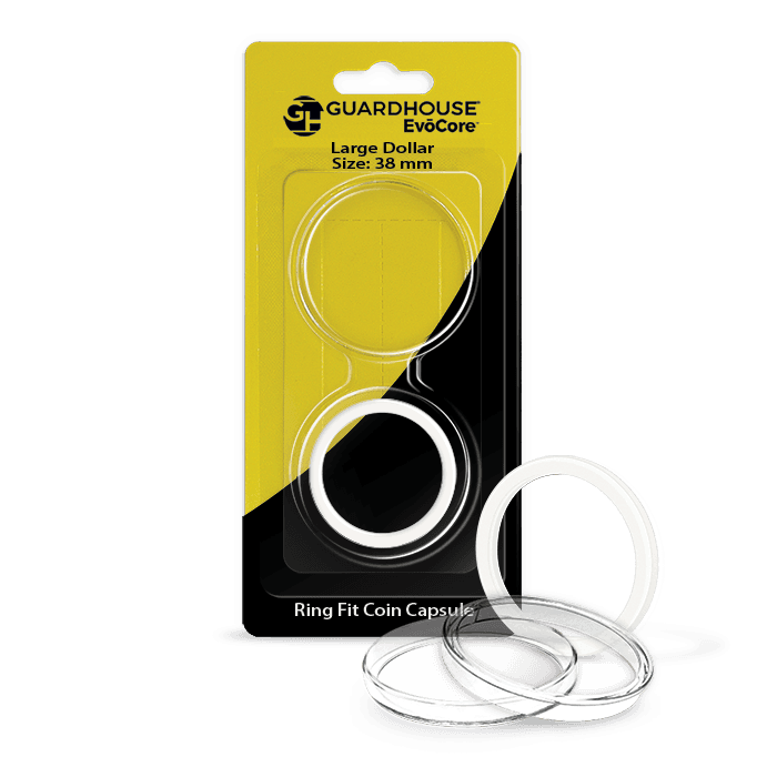 EvoCore Large Dollar Silicone Ring Fit Coin Holder - 38mm (Clear) - alternate view 1