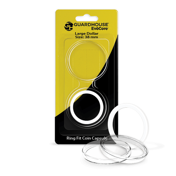 EvoCore Large Dollar Silicone Ring Fit Coin Holder - 38mm (White) - alternate view 1