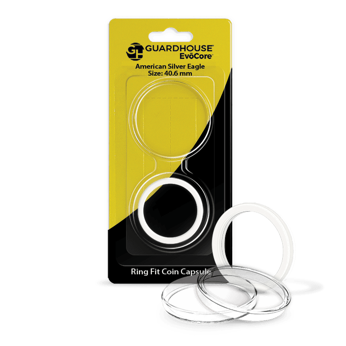 EvoCore American Silver Eagle Silicone Ring Fit Coin Holder - 40mm (White) - alternate view 1