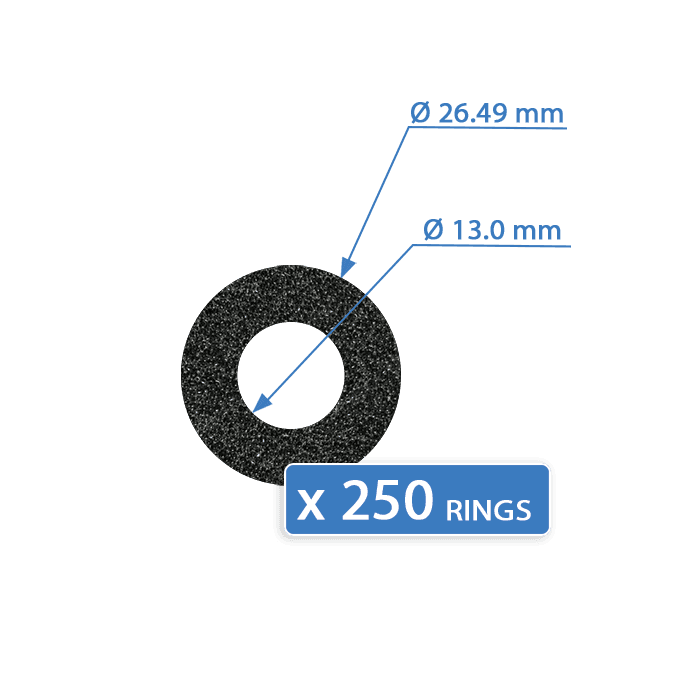 13mm Evocore Bulk Pack Small Foam Rings - 250 Pack - alternate view 1
