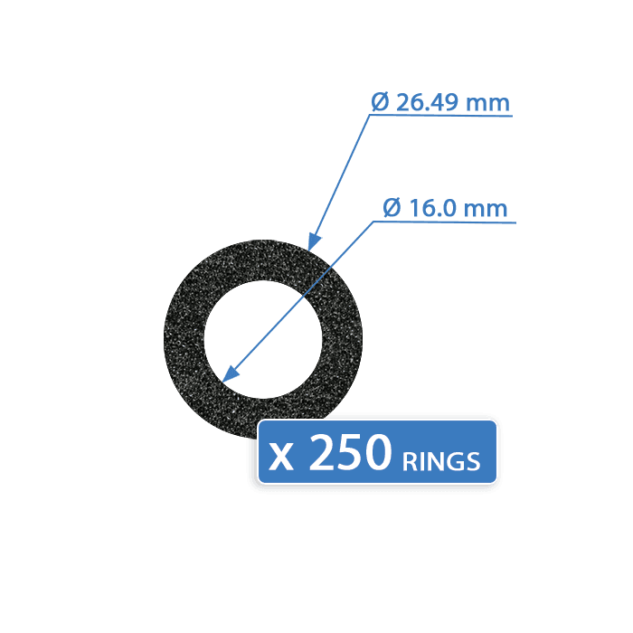 16mm Evocore Bulk Pack Small Foam Rings - 250 Pack - alternate view 1